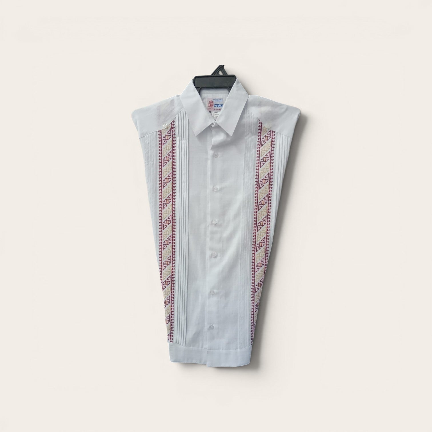 Guayabera presidencial lino fino detalles bordados