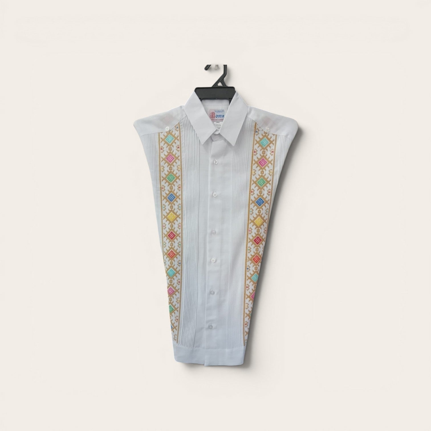Guayabera lino fino doble bordado