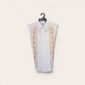 Guayabera lino fino doble bordado dorado